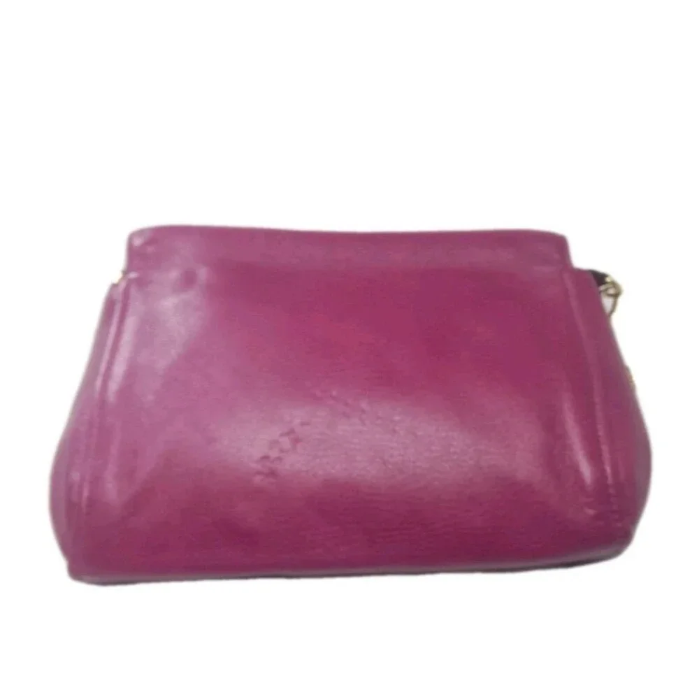 Coach Madison Chain Crossbody With Turn Lock Raspberry Pink Pebble Leather